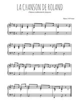 Téléchargez l'arrangement pour piano de la partition de Traditionnel-La-chanson-de-Roland en PDF